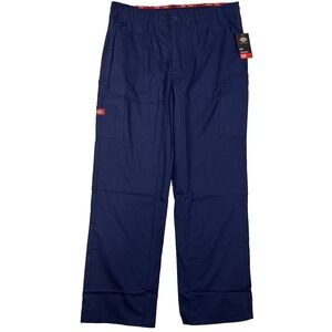 NWT Dickies EDS Signature Men's Navy Blue Large 38x31 Medical Scrub Cago Pants